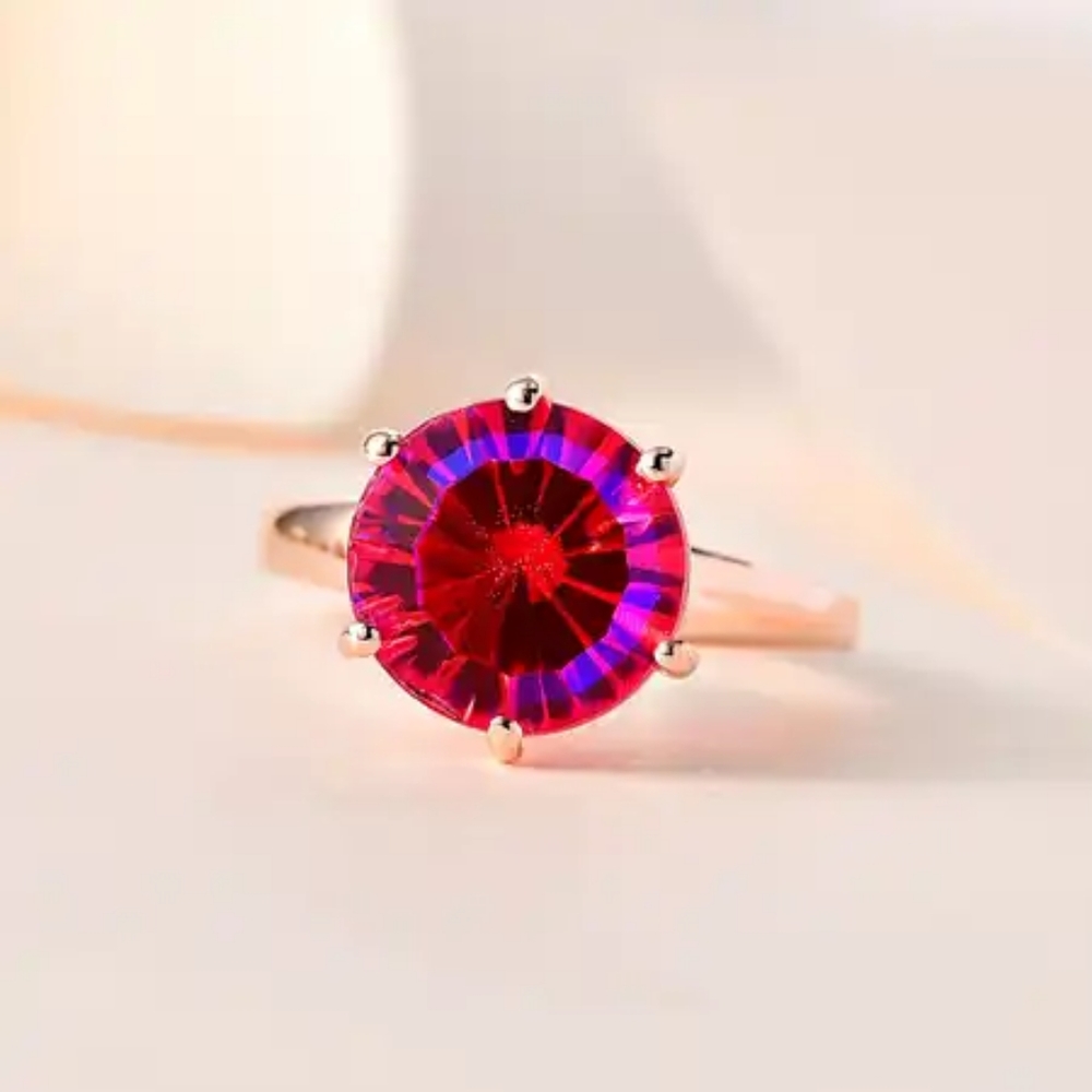 NWOT Rare Volcanic Quartz Solitaire Ring